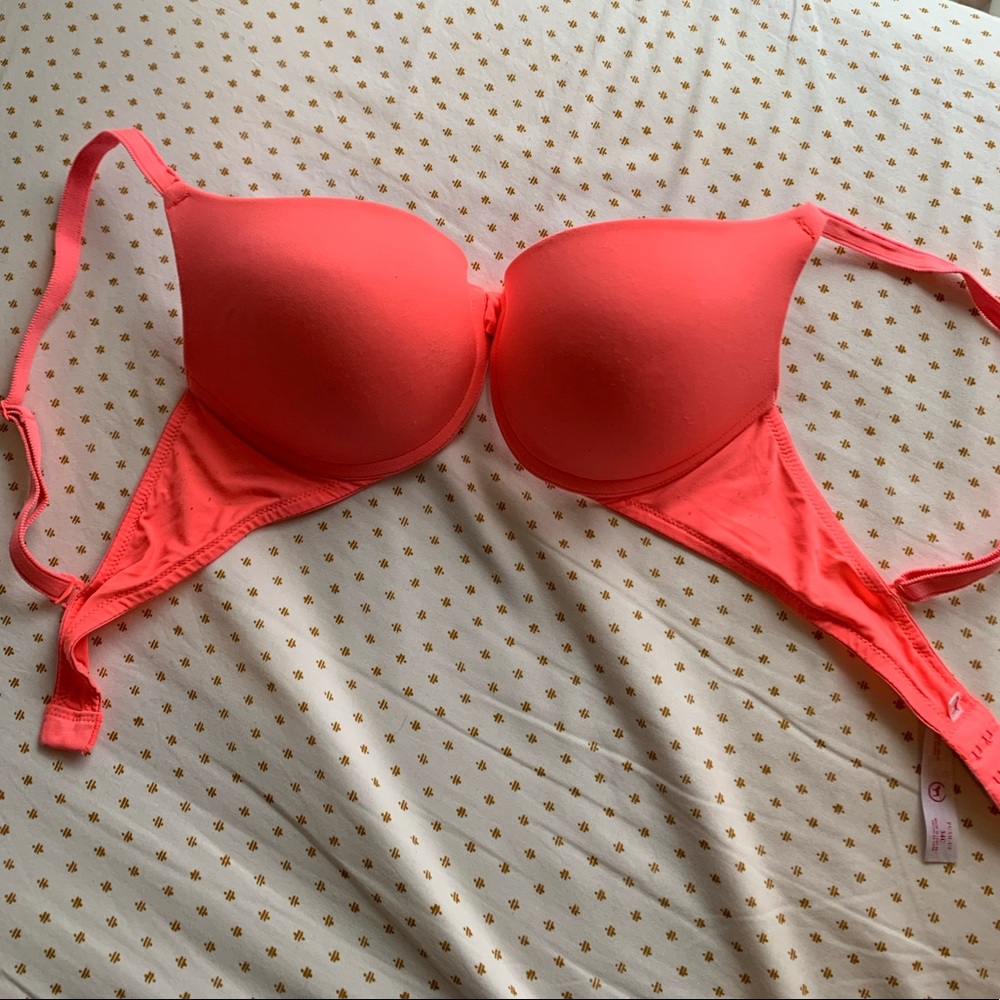PINK Victoria’s Secret hot pink push-up bra